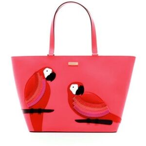 Kate Spade Pink and Red Parrot Totes